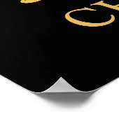 誕生日フォト金ゴールドパーソナライズされた星の色 ポスター (角)