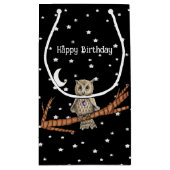誕生日フクロウクリスタルネックレスブランチムーンスターズ スモールペーパーバッグ (裏面)