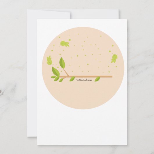 誕生日フクロウグリーティングカード カード (裏面)