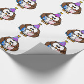 誕生日フクロウ ラッピングペーパー (角)