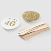 誕生日フモダンァンスタイリッシュシック金ゴールドグリッター40日 ハンドファン (組立なし)