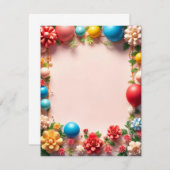 誕生日フラットカード (正面/裏面)