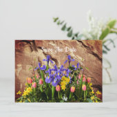 誕生日フラット日付カードの保存 セーブザデート (スタンド正面)