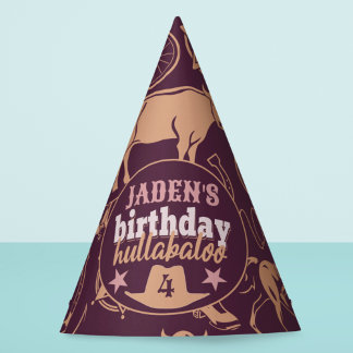 "誕生日フラバロ"ウェスタン女性のカーボーイ誕生日 パーティーハット