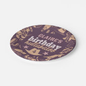 "誕生日フラバロ"西カウボーイパーティー ペーパープレート (アングル)