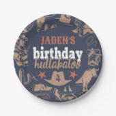 "誕生日フラバロ"西カウボーイパーティー ペーパープレート (正面)