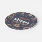 "誕生日フラバロ"西カウボーイパーティー ペーパープレート (アングル)