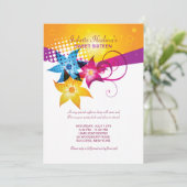 誕生日フラワーズSweet sixteen招待状 招待状 (スタンド正面)