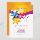 誕生日フラワーズSweet sixteen招待状 招待状 (正面/裏面)