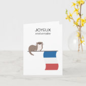 誕生日フランスのカード – Joyeux anniverssaire カード (黄色い花)