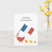 誕生日フランスのカード – Joyeux anniverssaire カード (黄色い花)