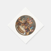 誕生日フランスのブルドッグパーティー帽子 スタンダードカクテルナプキン (角)