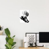 誕生日フランスのブルドッグポスター ポスター (ホームオフィス)