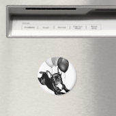 誕生日フランスのブルドッグ磁石 マグネット (インサイチュ (食洗機))