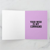 誕生日フランスのメイド夫ビッググリーティングカード カード (内部)