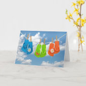 誕生日フリップフロップ カード (黄色い花)