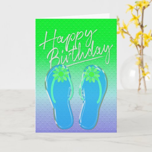 誕生日フリップ カード (黄色い花)