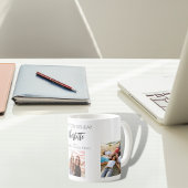 誕生日フレンドの白黒写真名 コーヒーマグカップ