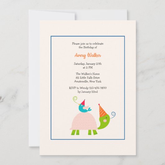 誕生日フレンド招待状 招待状 (正面)