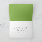 誕生日フロップに浮かぶカエル カード (内部)