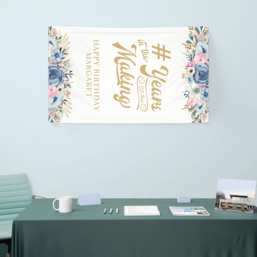 誕生日フローラの作成スクリプトの年 横断幕 (トレードショー)