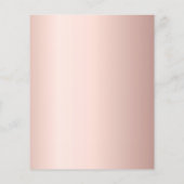 誕生日フローラバラ金ゴールドピンクの予算招待 チラシ (裏面)