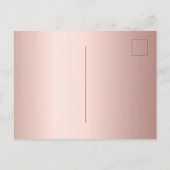 誕生日フローラバラ金ゴールド赤面ピンク招待 ポストカード (裏面)