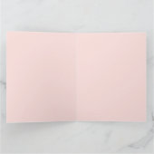 誕生日フローラピンクイエローローズパープルバタフライ カード (内部)