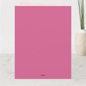 誕生日フローラピンクイエローローズパープルバタフライ カード (裏面)