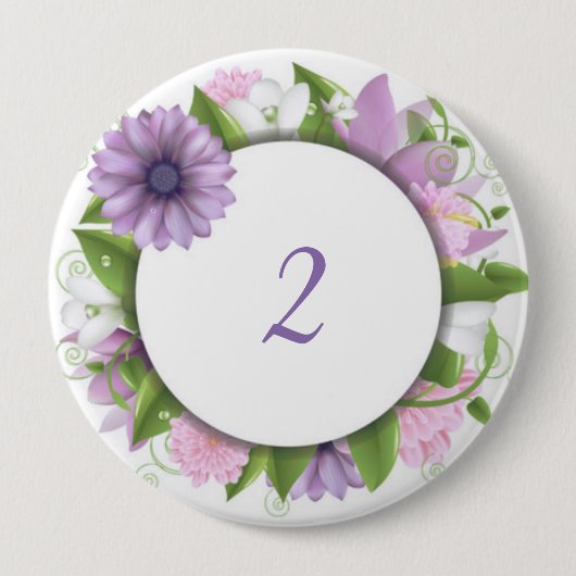 誕生日フローラピン 缶バッジ (正面)