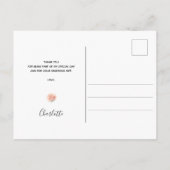 誕生日フローラユーカリバラ感謝してい金ゴールドユー ポストカード (裏面)