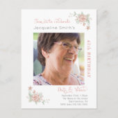 誕生日フローラ写真 インビテーションポストカード (正面)