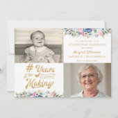 誕生日フローラ年の作成2写真 招待状 (正面)