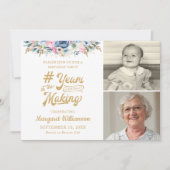 誕生日フローラ年の作成2写真 招待状 (正面)