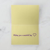 誕生日フローラ金ゴールド紫 カード (内部)