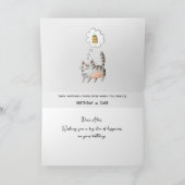 誕生日ブおもしろいルーズキャットハピネス誕生日 カード (内部)