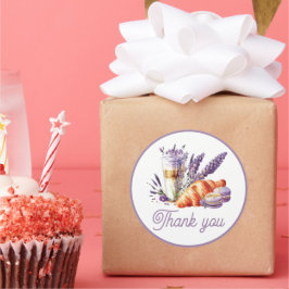 誕生日ブエレガントランチウォーター色ありがとう ラウンドシール