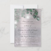 誕生日ブライダルシャワーライトジャールエレガ素朴ンス 招待状 (正面)