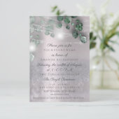 誕生日ブライダルシャワーライトジャールエレガ素朴ンス 招待状 (スタンド正面)