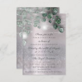 誕生日ブライダルシャワーライトジャールエレガ素朴ンス 招待状 (正面/裏面)