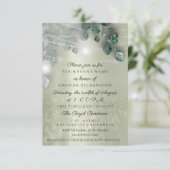 誕生日ブライダルシャワーライトジャールグリーン素朴リー 招待状 (スタンド正面)