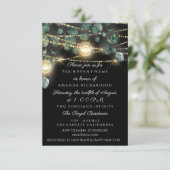 誕生日ブライダルシャワーライトジャールグ素朴リーン金ゴールド 招待状 (スタンド正面)