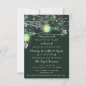 誕生日ブライダルシャワーライトジャールグ素朴リーン 招待状 (正面)