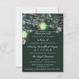 誕生日ブライダルシャワーライトジャールグ素朴リーン 招待状