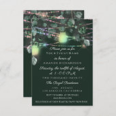 誕生日ブライダルシャワーライトジャールグ素朴リーン 招待状 (正面/裏面)