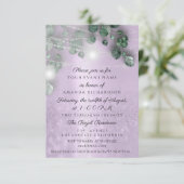 誕生日ブライダルシャワーライトジャールパ素朴ープル 招待状 (スタンド正面)