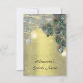 誕生日ブライダルシャワーライトジャール素朴イエロー 招待状 (裏面)