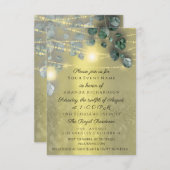 誕生日ブライダルシャワーライトジャール素朴イエロー 招待状 (正面/裏面)