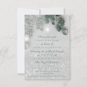 誕生日ブライダルシャワーライトジャー素朴グリッター 招待状 (正面)