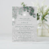 誕生日ブライダルシャワーライトジャー素朴グリッター 招待状 (スタンド正面)